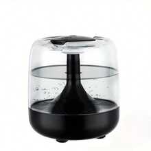 Kolorowy, przezroczysty nawilżacz powietrza 650 ml, ciągły i przerywany strumień, siedmiokolorowa lampka nocna, cicha, drobna mgiełka, łatwe dolewanie wody, odpowiedni do salonu, sypialni w pracy i biura