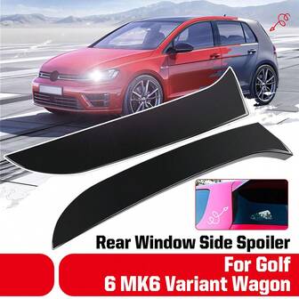 Rear Splitter Trim Accessories For VW Golf 6 MK6 Variant Wagon Gloss Black Car Rear Window Side Spoiler