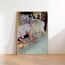 1 peça de impressão artística de colagem de sapatos retrô sem moldura, decoração de quarto feminino, arte de parede estética para meninas, decoração de parede de apartamento, decoração de dormitório, arte de parede para decoração de casa, decoração de festa e escolha perfeita para presente