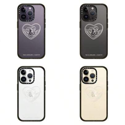 CASETiFY インパクト  14 Pro ケース [MIL規格準拠 4x MILSTD810G /2.5mからの落下試験をクリア] Angel Luv グロッシー ブラック