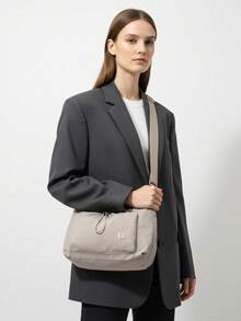 Women's Lightweight Nylon Crossbody Hobo Bag Casual Chic Modern Multi-Pockets Everyday - 黑色 - 查看 4