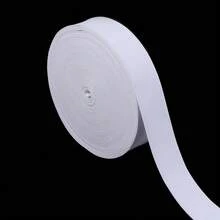 5/10 Yards/Roll White Super Soft & Durable Elastic Band, Medium Thick 8-Ply Woven Elastic Tape - Stretchy Knitted Waistband, Suitable For DIY Crafts And Sewing Projects, Elastic Waist Belt DIY Material, Clothing Accessories, Pants/Skirt Waistband, Multiple Sizes Available - White - View 15