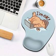 Mouse Pad With Wrist Support, Ergonomic Mouse Pad With Wrist Rest, Comfortable Mouse Pad With Smooth Wrist Rest, Mouse Pad Suitable For Non-Slip Base, Computer, Laptop, Office And Home Use - 9.06*7.48*0.79英寸 - 查看 4
