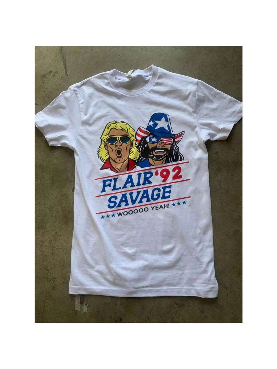 haochu Ric Flair 92 Wooooo Yeah Fan Shirt - White - View 1