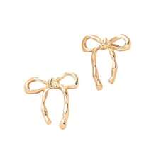 Dainty Bow Stud Earrings For Women - Elegant Gold Tone Ribbon Knot Design With Subtle Feminine Vibe - Lightweight & Comfortable For All-Day Wear - Ideal For Office, Casual Outings, Parties, Bridal Showers, Or Thoughtful Gift For Her - Vàng - Xem 12