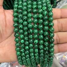 15 英寸串珠，直径 4 毫米、6 毫米、8 毫米、10 毫米，天然石圆珠 - 虎眼石/黑曜石/玛瑙/水晶等。能量清洁/增强天然治疗石，适用于 DIY 珠宝制作、手链、项链和工艺品 - 彩色 - 查看 37