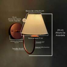 Indoor Classic Curved Wall Sconce With Dome For Living Room, Hallway, Bedroom, Bed, Headboard, Washroom Decoration - Cúp vàng hồng trắng - Xem 4