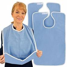 Adult Bibs, Unisex Adult Eating Bibs, Feeding Assistance Supplies For Elderly And Disabled, Adjustable Hook & Loop Closure Adult Bibs/Bibs, Removable And Washable Nursing Home Elderly Feeding Bibs, Made Of Towel Fabric, Suitable For Elderly Use, 6 Color Options