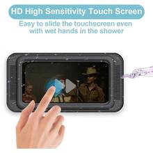 Shower Phone Holder Waterproof Anti Fog Sensitive Shower Phone Case Waterproof Phone Case Mirror Wall And Bathtub Wall Mounting Between Bathrooms Compatible With 4 - Phones.