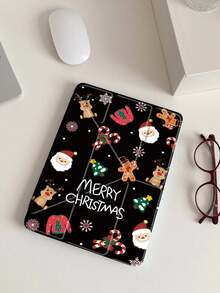 圣诞图案双面亚克力透明水晶平板电脑保护壳。适用于 iPad 11 (2025/10.9)/Air 4/5/6/7 (2025/10.2)/Pro 11/10th/9.7/10.5,以及三星 Galaxy Tab。它具有睡眠/唤醒功能和多角度可折叠支架。完美的日常保护,也是一份时尚的圣诞礼物。 - 彩色 - 查看 6