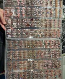 (Surprise Lucky Bag) 24pcs Short False Nails Square Press-On Nails French Glitter Nails +1 Jelly Glue +1 Glue Suitable For Women And Girls Daily Nail Decoration Nail Supplies Nails - 隨機出貨驚喜連連 - 查看 5
