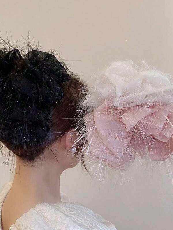 1 Peça Super Divino Clipe de Cabelo com Pegada de Pena de Bolha de Nuvem, Acessório de Cabelo Elegante e Perfumado para Mulheres, Grampo de Moda Invernal