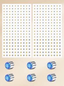 TOKRING 8pcs Stainless Steel Fake Nose Ring Set, Facial Gem Rhinestone Stickers, No Piercing Nose Studs, Nose Clips, Fake Earrings, Fake Lip Studs, Eyebrow Studs, Nose Clips - Fake Nose Ring - View 9