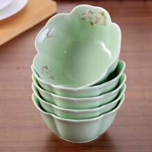 4pcs 5-Inch Sakura Ceramic Bowl Set, Suitable For Rice, Fruit, Dessert, Salad, Oatmeal, Cereal, Ice Cream, Pasta, Breakfast And Noodles, Creative Soup Bowl, Ramen Bowl, Pasta/Noodle Bowl, 300ML Capacity, Home Kitchen Dining, Kitchen Supplies, Tableware Accessories, Holiday Gift (Halloween/Christmas/Easter/Pumpkin Pie/Thanksgiving/Graduation), Microwave And Dishwasher