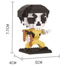 Blocos de Construção em Nano Formato de Cabeça de Abóbora, Bruxa, Espantalho, Crânio do Halloween, Modelo de Montagem Feito à Mão, Blocos Fofos, Presente de Ano Novo