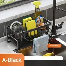 Kitchen Storage Rack Sink Drainage For Vegetable Cloth Sponge Steel Wire Ball - Multicolor - View 12