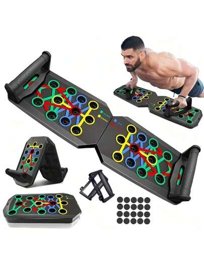 Push-Up Board, 1 Set Of Push-Up Training Board, 20-In-1 Home Fitness Equipment, Chest Muscle Abdominal Muscle Back Muscle Training Equipment, Suitable For Men And Women Professional Strength Fitness Accessories