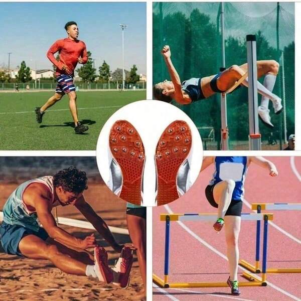 20 pezzi/confezione Chiodi in acciaio inossidabile da 1/4 pollici con 1 chiave per chiodi, chiodi di ricambio per atletica leggera, corsa campestre e competizioni sportive