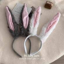 1pc Rabbit Ear Headband, Christmas Costume Accessory, Judy Hopps Cosplay Prop, Cute Photo Prop - Multicolor - View 5