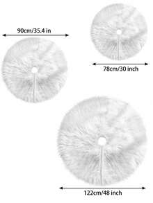 1 pièce Robe d'arbre de Noël en fausse fourrure longue, rose, blanche, rouge, noire. Robe en peluche longue pour arbre de Noël, décoration et présentation d'arbre de Noël pour fête de Noël à la maison, accessoire de décoration d'ambiance festive pour la maison, douce et belle robe en peluche pour arbre de Noël, décoration de Noël, décoration hivernale pour la pièce