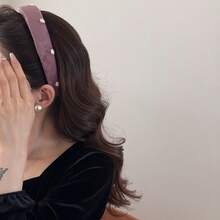 2025 Bandeau vintage à pois brodé pour femmes, serre-tête pour un port quotidien - FG89351 - Voir 4