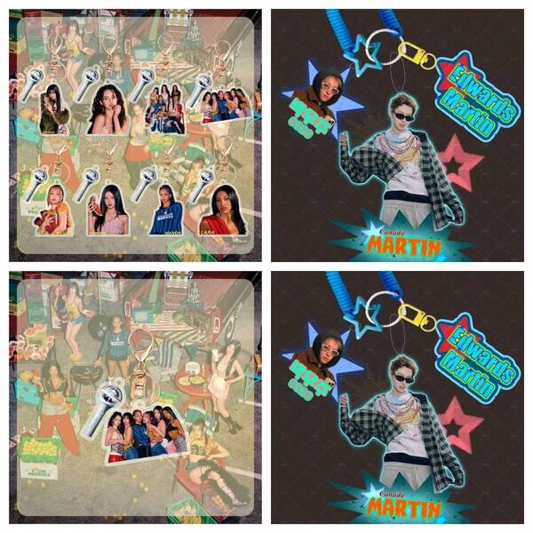 KEYCEO New Cat-Eye Keychains Of Girl Groups, New Male Groups From Japanese And Korean Junior Groups, MART Creative Keychains, Creative Acrylic Keychains With High Aesthetic Value, Bag Charms And Accessories Essential For Fans, Must-Have Charms For Concerts And School Openings, Hot-Selling Items, Suitable As Fan Support Collectibles.