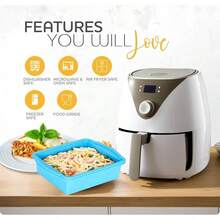 Silicone Freezer Trays With Lids, Set Of 4 - With 1cup And 2 Cup Silicone Freezer Molds Freezing Soups, Sauces And Individual Microwave - 2 Gói Xanh - Xem 5