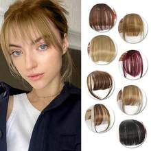 Synthetic Air Bangs Hair Clip-In Extension Front Fringes Hair Pieces Air Bangs Fiber Hair Accessories Invisible Natural - Multicolor - View 2