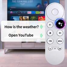 （仅限遥控器）全新 G9N9N 遥控器兼容 Chromecast 遥控器，适用于带电视遥控器的 Chromecast，仅适用于 Snow Chromecast - 白色 - 查看 4