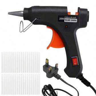 20W Portable Hot Glue Gun Kit With 40pcs Glue Sticks High-Performance Fast Preheating Hot Melt Gun For Handicrafts DIY Art Home Repair