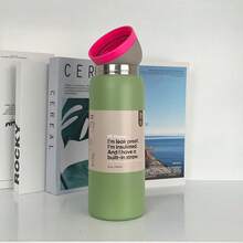 32Oz Insulated Stainless Steel Cup Water Bottle With Straw,Sports Water Bottle, Great For Travel - 綠色 - 查看 2