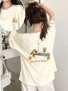 Women T-Shirts - 杏色 - 查看 1