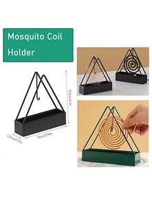 1pc Iron Mosquito Coil Holder, Home Use Sandalwood Incense Stick Burner Tray