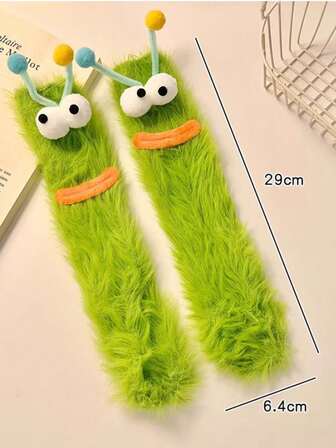 1/2 pares de calcetines divertidos para mujer: calcetines de tripulación, calcetines navideños, calcetines de dibujos animados, calcetines de felpa, calcetines de regalo, calcetines tobilleros, calcetines de ojos grandes, calcetines lindos, calcetines cálidos, calcetines graciosos - perfectos para uso diario, vacaciones y fiestas