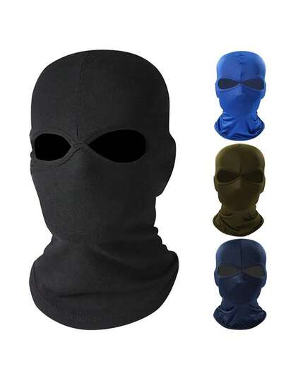 1pc/2pcs Unisex Solid Color Balaclava Face Mask Headwear, Suitable For Outdoor, Water Sports, Daily Use, Travel, Hiking, Skiing