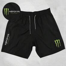 SHORTS BERMUDA TACTEL ELASTANE MONS_TER PREMIUM ENERGIA CROSS SUMMER PROMOTION - 黑色 - 查看 1