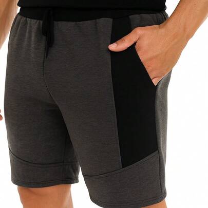 Bermuda Moletom Masculina Casual com Bolsos e Cordão Ajustável