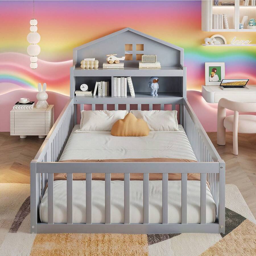 Kids Bed Frames, Headboards & Footboards - Grey - View 1