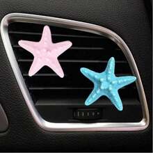 Clip parfumé pour aération de voiture, motif créatif de bande dessinée. Clip de décoration pour aération de climatisation de voiture en forme d'étoile de mer en résine (sans parfum inclus)