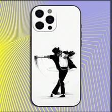 Music Michael J-Jackson Phone Case Compatible With  16,15,14,13,12,11,Pro,X,XS,Max,XR,Plus,Mini Soft Black Cover, Cover Compatible With  17 Pro Max Case,  17 Pro Case,  17 Case,  16 Pro Max Case - Z2 - 查看 11