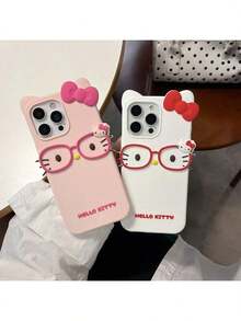 Sanrio Sports Cartoon Image/Various Styles Suitable For IPhone16Pro Cartoon Three-Dimensional KT Cat Mobile Phone Case Apple 16 Bow Cat 15Pro Silicone Case