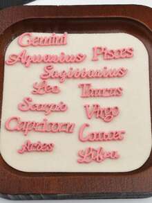 12/36 Peças de Doze Ornamentos de Unhas do Zodíaco em Dourado, Prata e Rosa, Cores Mistas do Zodíaco, Cor Única, Ornamentos de Unhas em Inglês Doze Ornamentos de Unhas do Zodíaco Adequados para Design de Arte de Unhas de Mulheres e Meninas, Decoração de Unhas