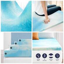 Mellow - Colchn de Espuma viscoelstica con Flujo de Aire de refrigeracin AeroBreeze de 2 Pulgadas, Esencial para recmara, tamao - 5cm + Queen + Remolino - Ver 1