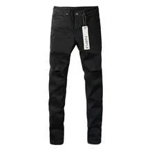 New Arrival Men Plus Size Jeans High Street Slim Fit Stretch Pants American Embroidery Knee Ripped  Brand Elastic Trousers Christmas