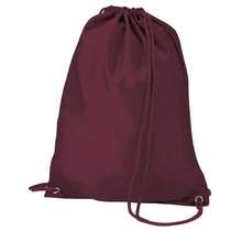 Quadra Drawstring Bag (Burgundy) - 100% Mixed - (PC6380) - Burgundy - View 1