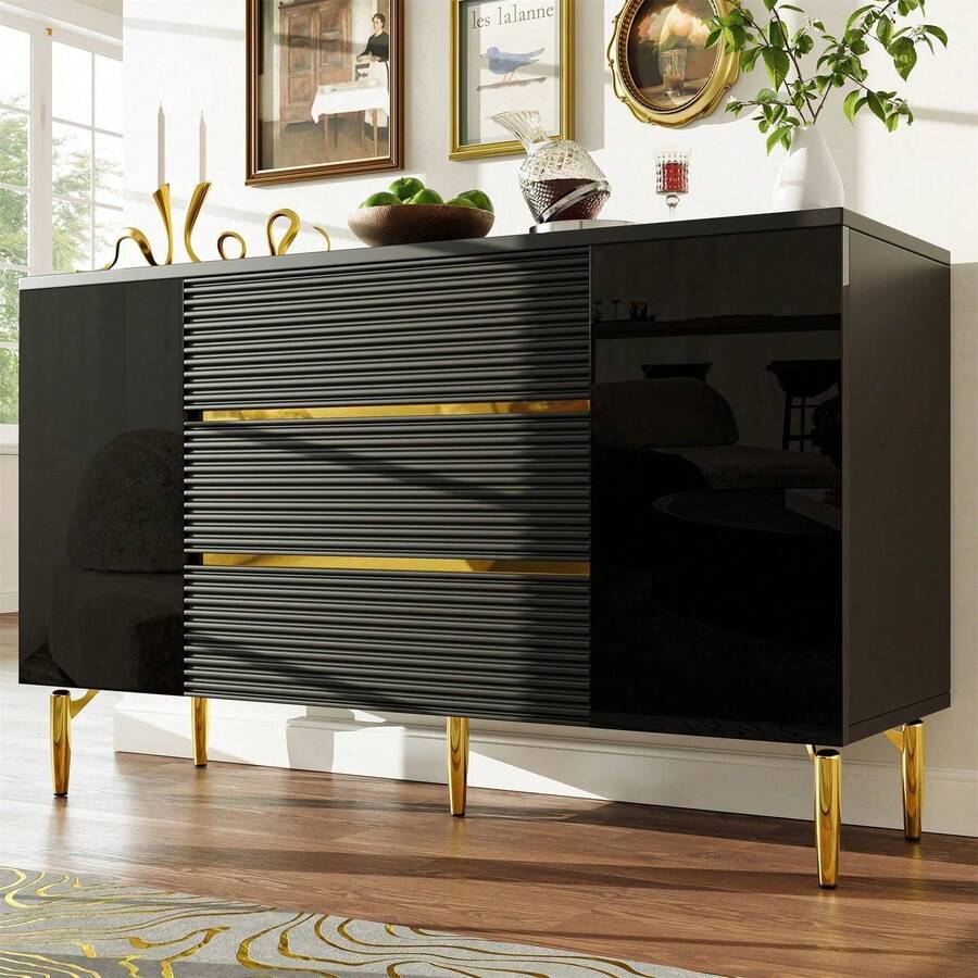 Storage Cabinets - Black - View 1