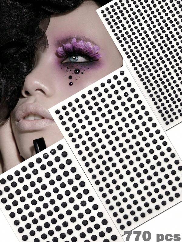 770 قطعة من الراين الأسود ذات ظهر لاصق، يمكن استخدامها لإنشاء مكياج رائع، إكسسوارات الشعر، أعمال يدوية، ديكورات DIY، وما إلى ذلك، مناسبة لمختلف الحفلات، عيد الحب، تنكر الرقص، المواعدة، مهرجانات الموسيقى، إكسسوارات الكرنفال، تنكر المسرح، وما إلى ذلك.