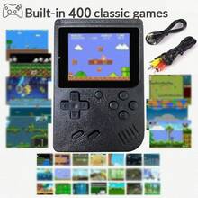 1台400合1便携式复古游戏机，Macaron Mini掌上游戏机，内置400款经典游戏，1020mAh长效电池，大尺寸彩色屏幕，支持电视连接，单人/双人游戏