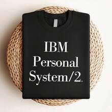 180g pure Cotton Vintage IBM Personal System 2 T Shirt Computer 80s Technology IT Rare 50 Classic Logo Design Stylish Top For Everyday Wear Women Top Graphic Tees streetwear Comfortable Stretched Breathable Casual Unisex designer clothes Soft women fashion Summer - Negro - Ver 3