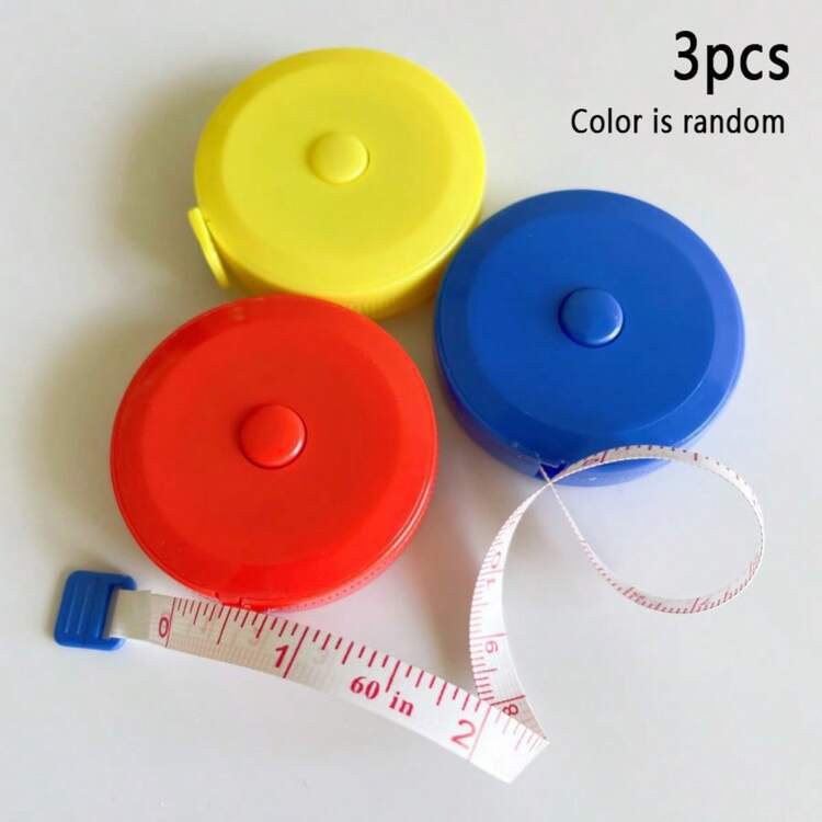 5件套现代缝纫卷尺，多种颜色可选，精准测量工具，适用于服装裁剪、健身测量、DIY手工等（5件/3件/2件/1件） - 彩色 - 查看 21